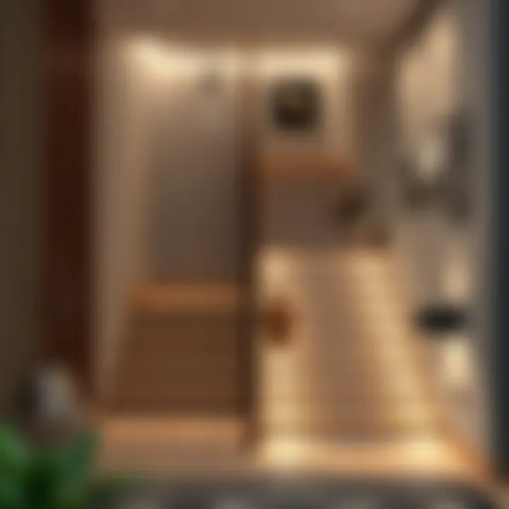 Creative use of lighting to enhance staircase decor