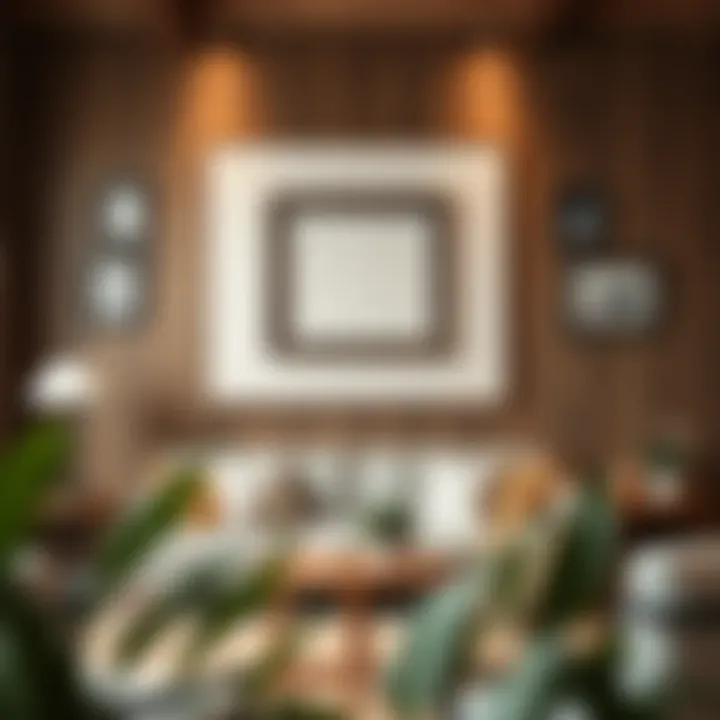 Rustic frames enhancing a cozy living room atmosphere