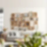 Elegant wall photo arrangement showcasing diverse frames