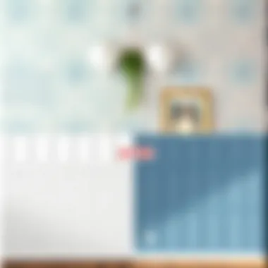 Before and After Wallpaper Removal Before and after comparison of a wall with wallpaper and without