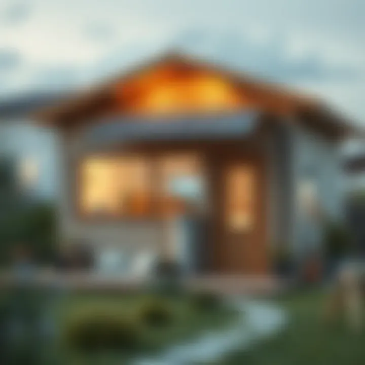 Sustainable Living with Solar Energy An eco-friendly home using solar energy for warmth and sustainability