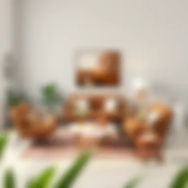 Stylish ekru lounge set paired with complementary accessories