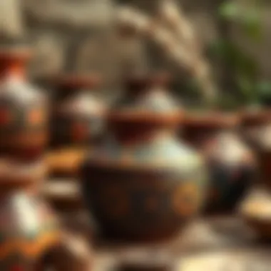 Handcrafted pottery reflecting cultural heritage