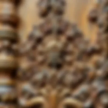 Craftsmanship showcasing intricate wooden carvings