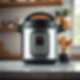 Electric pressure cooker on a kitchen countertop