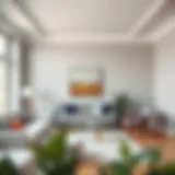 Subtle gray wall paint enhancing a modern living room ambiance