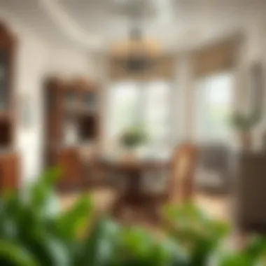 Charming English style dining area with vintage decor