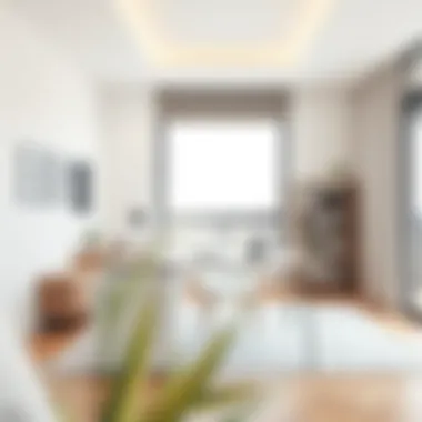 Minimalist office space featuring clean lines and neutral colors