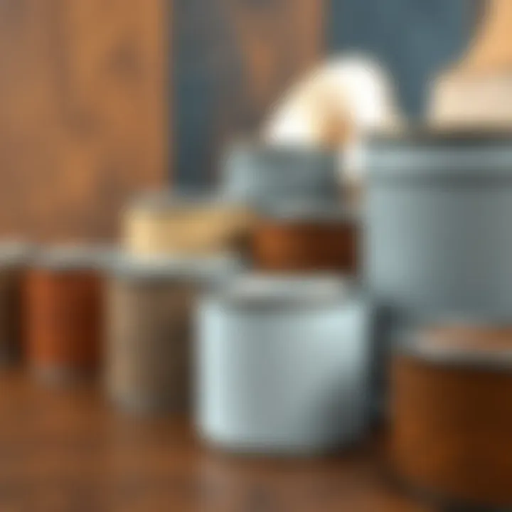 Variety of wood paints and finishes