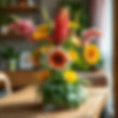 Enhancing Home Atmosphere with Indoor Flowers Vibrant indoor flower arrangement enhancing home atmosphere