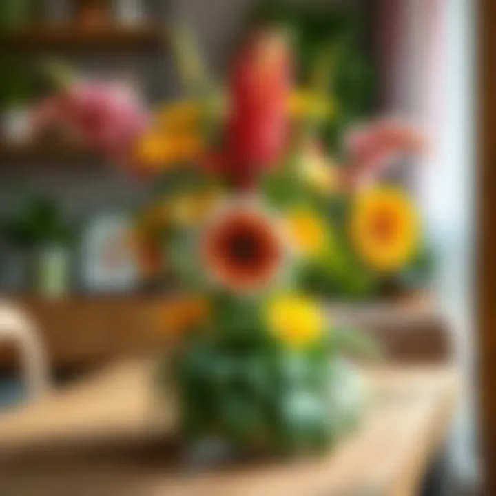 Enhancing Home Atmosphere with Indoor Flowers Vibrant indoor flower arrangement enhancing home atmosphere