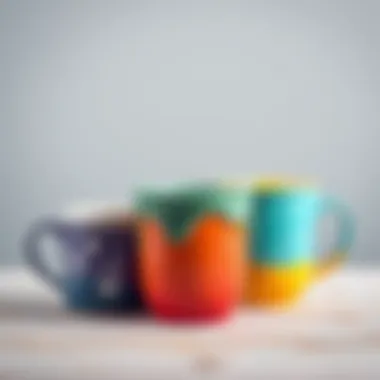 Colorful paint options for DIY mugs