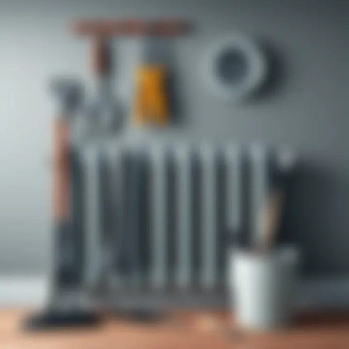 Necessary tools for radiator maintenance