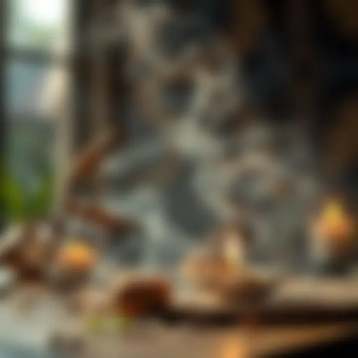 Serene Atmosphere Calming ambiance created by burning incense