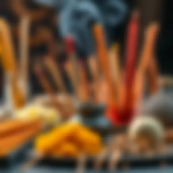 Variety of Incense Different types of incense with distinct aromas