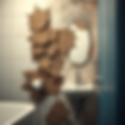 Mold growth on a bathroom wall