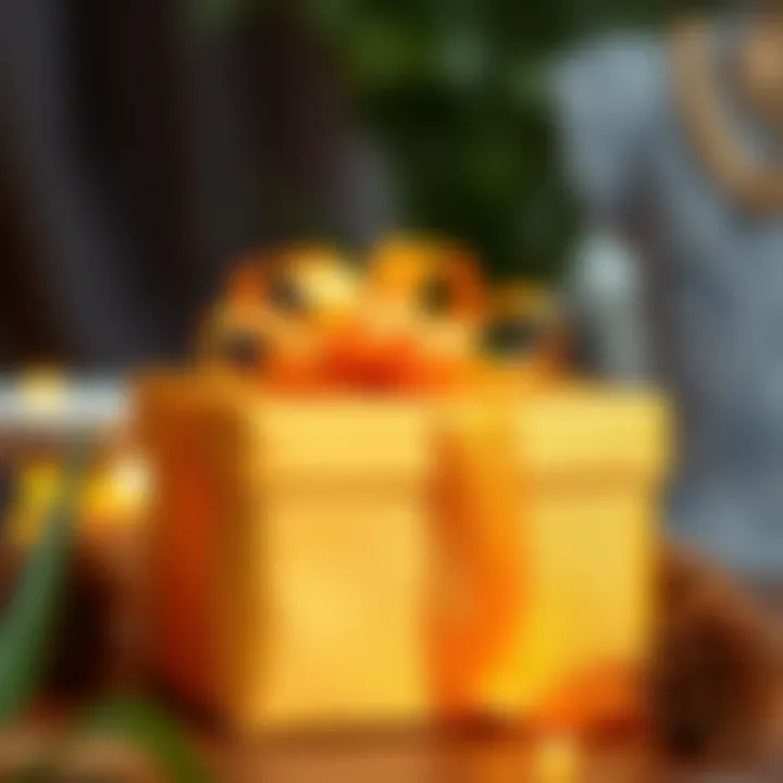 Elegant gift box adorned with a ribbon