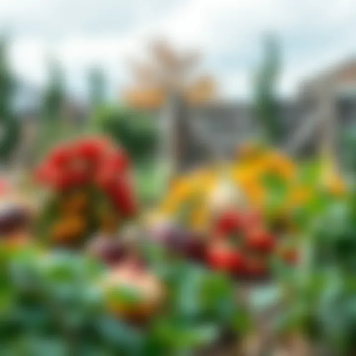 Autumn Vegetable Garden A vibrant vegetable garden in early autumn