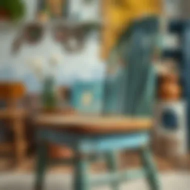 Final touch on painted chair