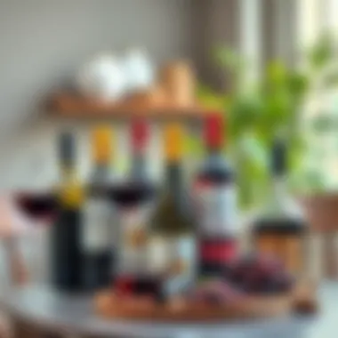 A selection of fine wines displayed on a table