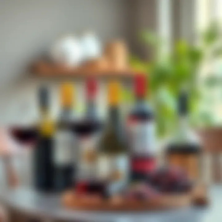 A selection of fine wines displayed on a table