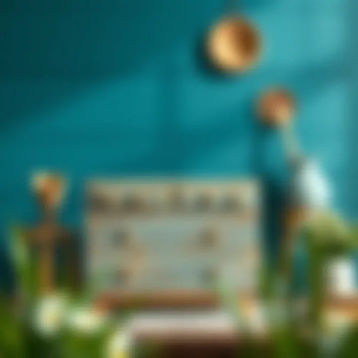 Finished wooden project showcasing acrylic paint techniques