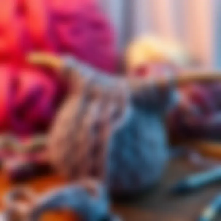 Completed Knitted Project A finished knitted item made from paper yarn