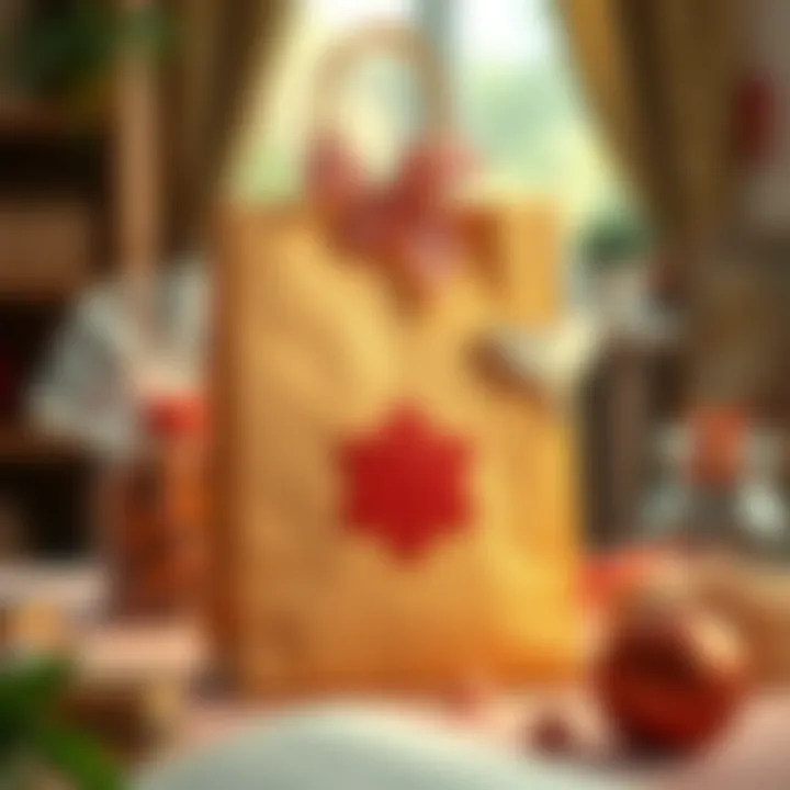 Finished paper bag displayed elegantly