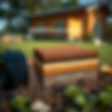 Diagram showing foundation depth and soil layers