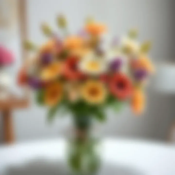 A bouquet of fresh flowers in a vase