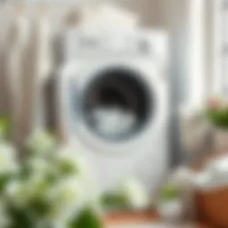 Freshly washed white laundry