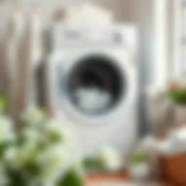 Freshly washed white laundry