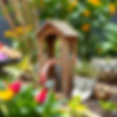 Garden decor crafted from recycled materials