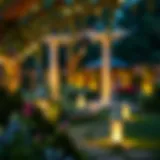 Elegant garden lighting concept creating a warm ambiance