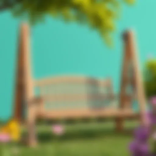 Stylish garden swing frame design