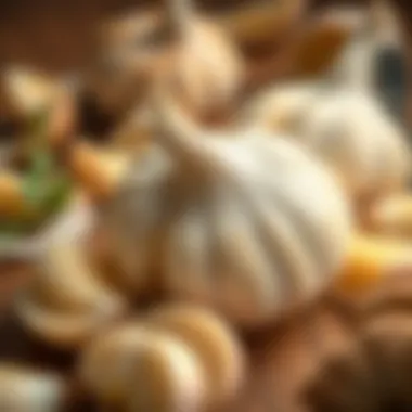 Sliced garlic ready for preservation