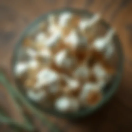 Fresh garlic cloves stored in a container