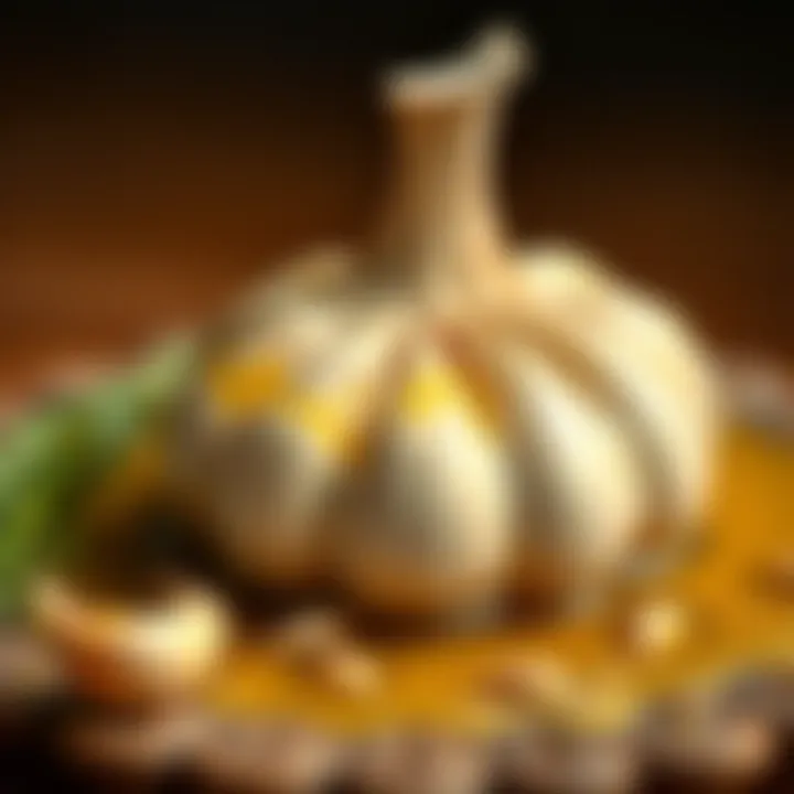 Garlic cloves preserved in oil