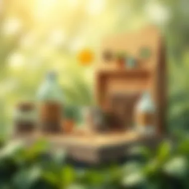 An infographic illustrating sustainable alternatives to non-recyclable materials