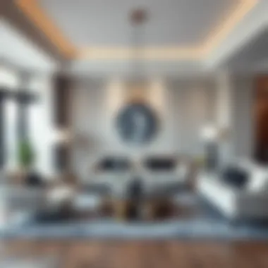 Elegant living room featuring various shades of gray