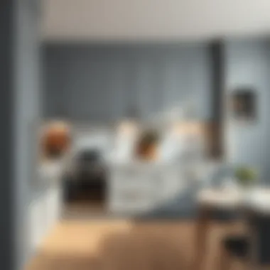 Stylish gray kitchen with modern appliances