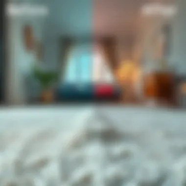 Before and after carpet cleaning