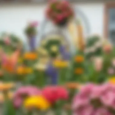Summer Floral Display Summer garden showcasing colorful flowers