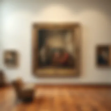 Historical Oil Painting in Gallery A historical oil painting displayed in an art gallery