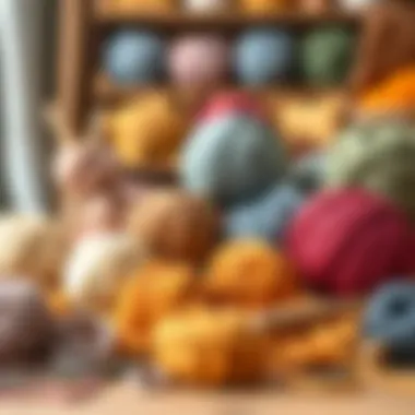 Crafting Comfort with Knitting An array of colorful yarn and knitting supplies