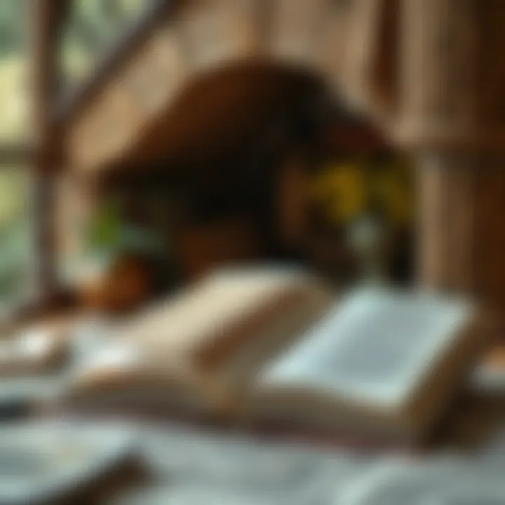 Immersive Escapes through Reading An open book beside a cozy reading nook