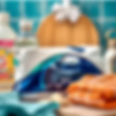 Effective Cleaning Supplies for Your Iron Common household items used for cleaning an iron, including vinegar and baking soda.