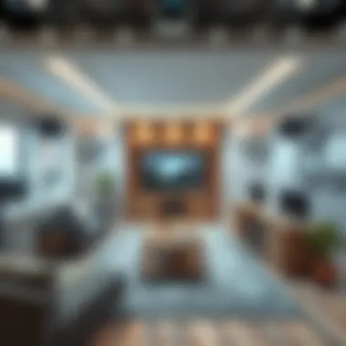 Emphasizing Functionality in Broadcasting Room Layout Innovative layout of a broadcasting room emphasizing functionality