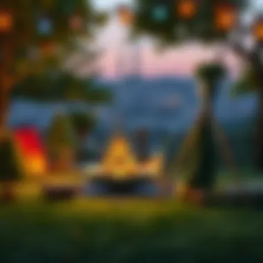 Campfire setup at dusk creating a cozy atmosphere in İstanbul