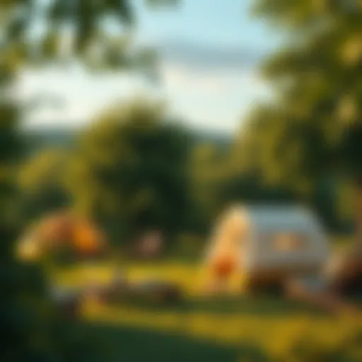 Serene Campsite in İstanbul A serene campsite surrounded by lush greenery in İstanbul